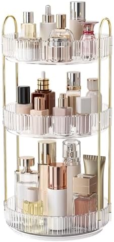 360° Rotating Makeup Organizer, Large Capacity Skincare & Cosmetics Storage by Oifecsie