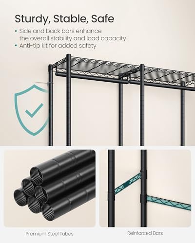 SONGMICS Closet Organizers and Storage, Clothes Rack with Shelves - Image 6