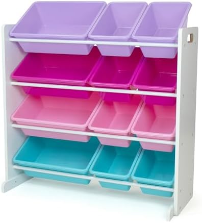 Humble Crew Kids Toy Organizer with 12 Bins, 4 Tier Storage for Playroom by HumbleCrew