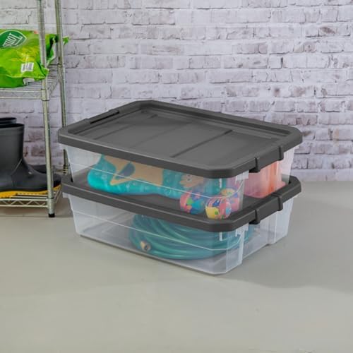 Sterilite Modular Stacker Box with Latching Lid, 40 Quart, 12-Pack - Image 6