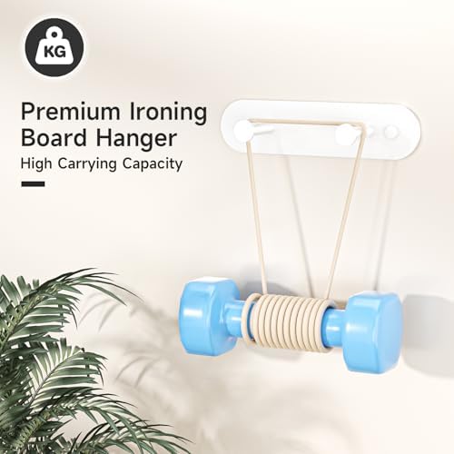 Ironing Board Hanger Wall Mount, Ironing Board Holder for Storage Y or T Leg, Metal Iron Board Hanger for Wall for Laundry Room (White) - Image 7