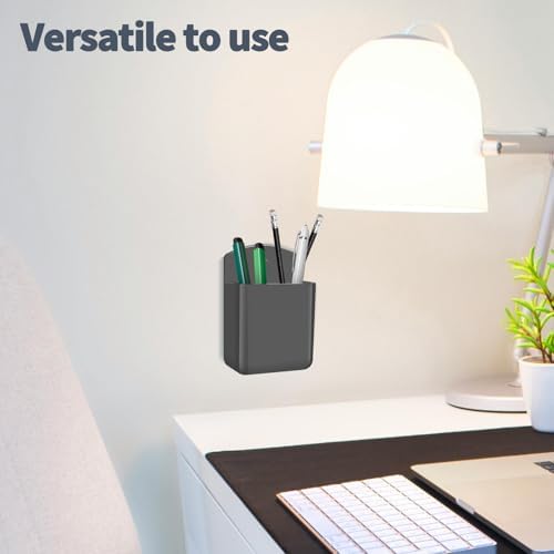 4 PCS Remote Control Holders Wall Mount, Self Adhesive TV Air Conditioner Remote Control Holder, Wall Mount Storage Box Organizer Wall Pen Holder Storage for Home Office School (Grey) - Image 6