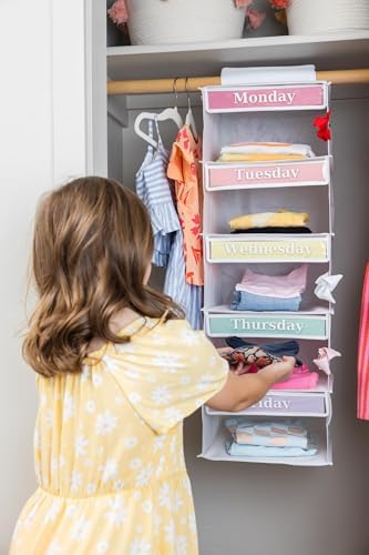 Monday through Friday Hanging Weekly Clothes Organizer for Kids - Image 2