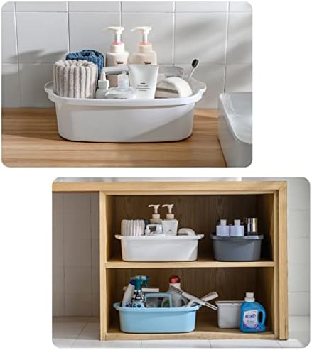 Large Cleaning Supplies Caddy Portable Shower Caddy Basket White - Image 4