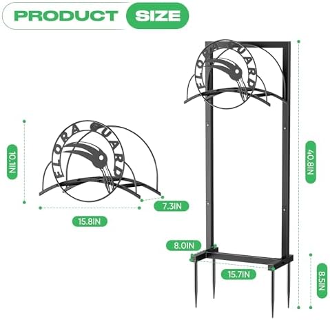 FLORA GUARD Garden Hose Holder Stand, Heavy Duty Freestanding Hose Rack - Image 2