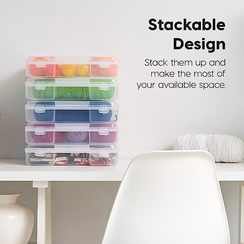 IRIS USA Board Game Storage |Made in USA| Thick Craft Case (2-Pack) - Clear - Image 3