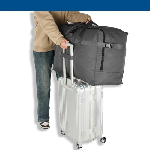 Arxus Large Duffel Bag, Waterproof Carry on Weekend Overnight Storage Bag over Luggage for Airline, Travel, Camping, Moving - Image 3