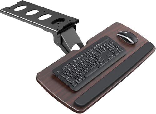 HUANUO Keyboard Tray Under Desk, 360 Adjustable Ergonomic Sliding Keyboard & Mouse Tray, Under Desk Keyboard Tray Slide Out, Keyboard Holder Under Desk for Typing in Home, Office Work, 25"W x 9.84"D by HUANUO