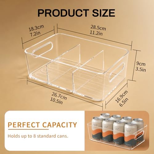 Mpotmiy 4-Pack Pantry Organizers and Storage, Clear Fridge Organizer Bins - Image 6