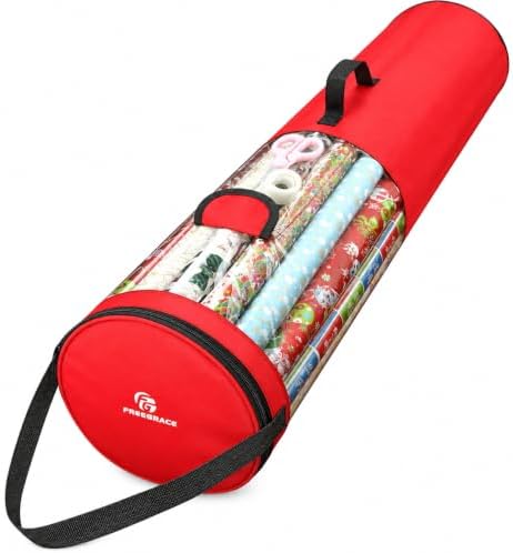 Freegrace Gift Wrap Organizer - Wrapping Paper Storage Bag 40.9" Under Bed by Freegrace