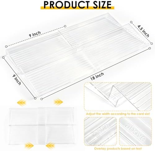 4 Pack Spice Drawer Organizer, Acrylic Spice Rack Expandable 9" to 18" - Image 2
