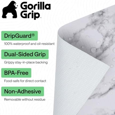 GORILLA GRIP Shelf Liner, Kitchen Drawer Protector, 12x240 Marble - Image 2