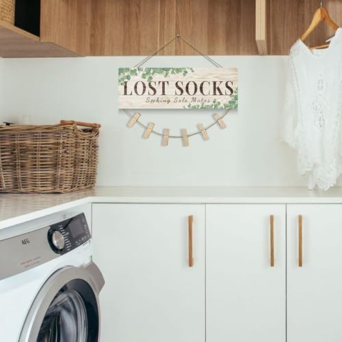 Laundry Sign Wall Decor Lost Sock Bathroom Farmhouse Wall Decor - Image 5