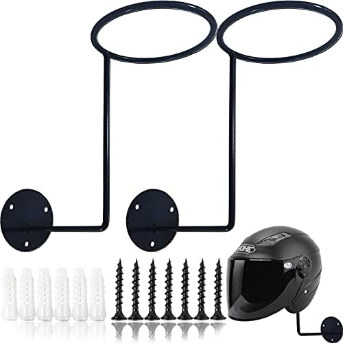 ROYHOO 2PCS Motorcycle Accessories Helmet Holder, Metal Stand Wall Mounted Hanger Rack for Jacket,Coats,Hats,Dancing Masks,Ball Back for Basketball,Football,Volleyball by Unknown