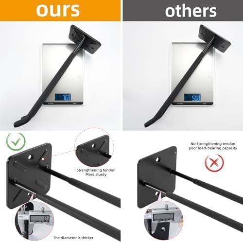 Sinoer 4 Pack Metal Wall Mount Garage Double Storage Hooks - Image 3