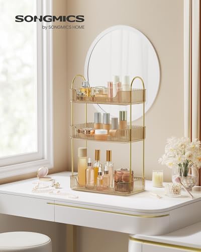 SONGMICS 3-Tier Makeup Organizer, Square, Customizable - Image 6