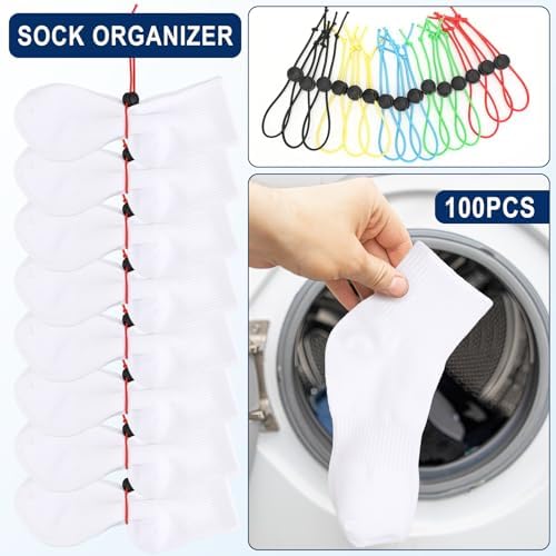 100 Pcs Sock Clips for Laundry, Sock Keepers for Washing - Image 4
