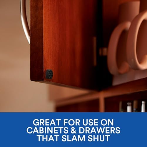 Scotch White Adhesive Bumper Pads 40 PCS, Self-Stick Rubber Pads 3/8" Round, Cabinet Door Rubber Bumpers, Designed to Protect Cabinets and Drawers, Sound Dampening, White (BP959-40NA) - Image 3