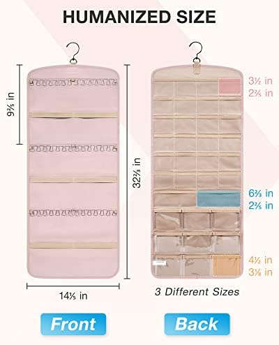 BAGSMART Hanging Jewelry Organizer, Necklace Holder Large Pink - Image 5