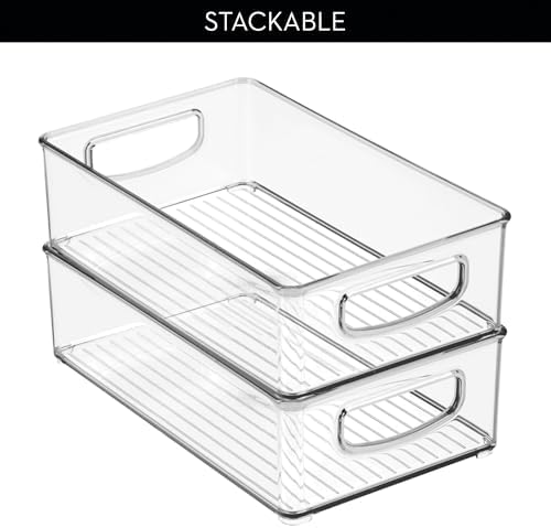 iDesign Stackable Pantry Bin with Handles, Set of 2, Clear - Image 5