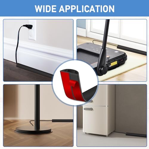 LSGCQ Floor Cord Cover Self Adhesive Cord Hider Floor Cable Management - Image 6
