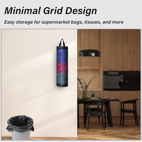 2 Pcs Plastic Bag Holders for Grocery Bags Hanging Mesh Dispenser Organizer - Image 7