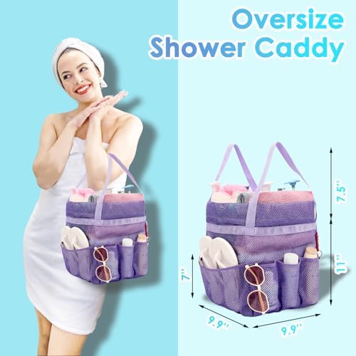 Fammart Mesh Shower Caddy Portable, Shower Bag College Dorm Room Essentials - Image 2