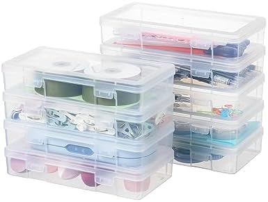 novelinks Clear Pencil Box and Small Plastic Storage Containers with Lids - Image 5
