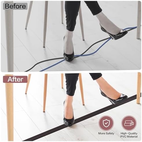LSGCQ Floor Cord Cover Self Adhesive Cord Hider Floor Cable Management - Image 5