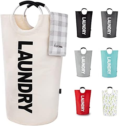 Caroeas 90L Laundry Basket (13 Colors), Waterproof Laundry Hamper, Laundry Bag with Padded Handles, Clothes Hamper, Collapsible Laundry Basket Easy Storage by Caroeas