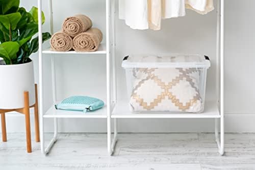 IRIS USA 35 Qt. Letter/Legal File Box with Latching Lid, Navy/Gray - Image 6