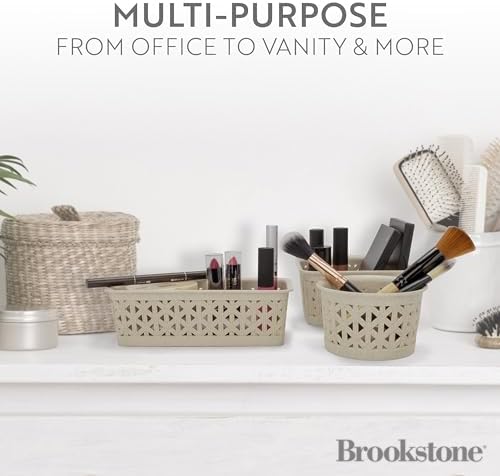 BROOKSTONE, 10-Piece Multi-Purpose Organizing Set – Nesting Baskets for Drawers & Vanity, Customizable Storage, Eco-Friendly, Versatile for Home, Office, Bathroom, and Kitchen - Image 3