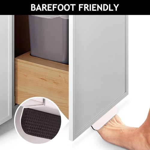 RVPEKUPE 2-Pack Under Cabinet Foot Pull for Trash Drawer, White 4" - Image 3
