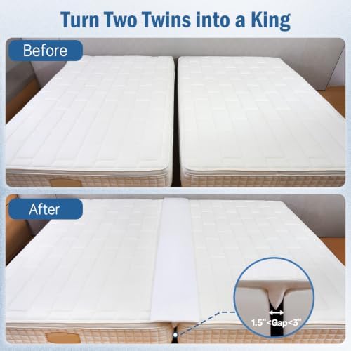 Vekkia 80”×12” Extra-Wide Split King Gap Filler for Adjustable Bed - Image 3