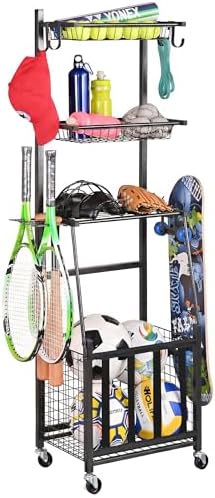 PLKOW Sports Equipment Storage for Garage, Ball Storage Organizer by PLKOW