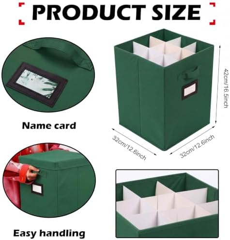 2 Packs Christmas Nutcracker Storage Box 16 Inch Hold 9 Nutcrackers Figurine Collectible with Dividers for Holiday Decor Carolers Santa Figure Nut Cracker Ornaments - Image 2