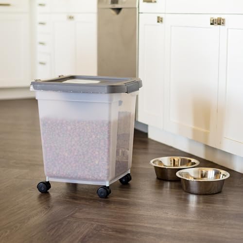 IRIS USA Dog Food Storage Container, Up to 25 lbs, Dark Gray, Made in USA - Image 4