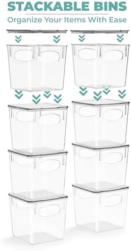 Sorbus Clear Toy Storage Bins with Lids, Stackable (Small, 2 Pack) - Image 4
