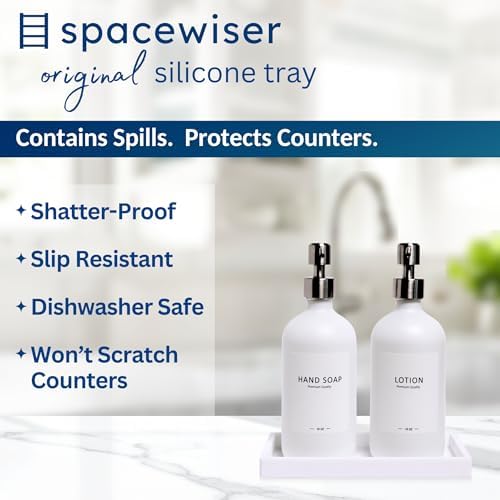 Spacewiser Countertop & Vanity Silicone Tray - Small 7.7" Kitchen Soap Tray - Image 2