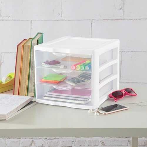 Sterilite Wide 3-Drawer Storage Unit for Bedroom and Dresser, 16-Pack - Image 2