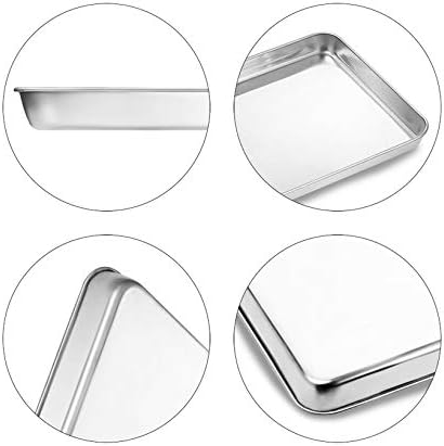 Large Set Baking Sheet and Cooling Rack Set, Bastwe 24L x 16W x 1H inch Professional Bakeware, Healthy & Nontoxic & Rustproof & Easy Clean - Image 4