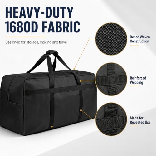 Extra Large Heavy Duty Storage Duffle Bag with Reinforced Handles - Image 4