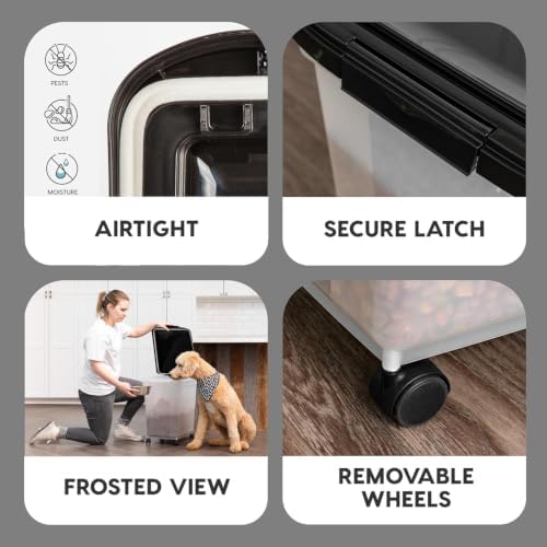 IRIS USA Dog Food Storage Container, Up to 50 lbs, Black, Made in USA - Image 5