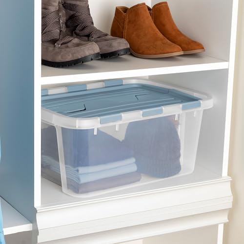 Sterilite Hinged Lid Storage Box Plastic Container, 20 Quart, 12-Pack - Image 6