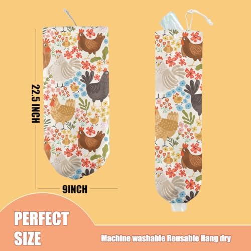 Chicken Plastic Bag Holder, Wall Mount Grocery Bag Holder - Image 2