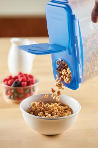 LOCK & LOCK Easy Essentials Food lids (flip-top) / Pantry Storage/Airtight containers, BPA Free, top-16.5 Cup-for Cereal, Clear - Image 3