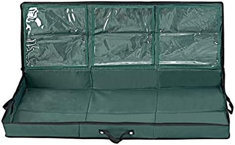Primode Wrapping Paper Storage Container | Gift Wrap Organizer Under Bed | 41”x14”x6” | Box Holder for 18-24 Rolls Up to 40” | 600D Oxford Material | Pockets for Ribbon, Bows, and Accessories (Green) - Image 5
