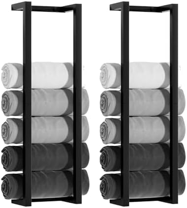 2 Pack Wall Mounted Towel Racks for Rolled Towels by Unknown