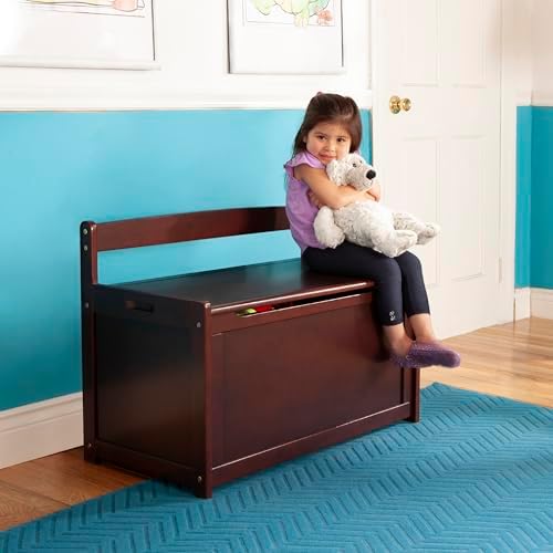 Melissa & Doug Wooden Toy Chest, Toy Storage Box with Hinged-Lid, Playroom Furniture for Kids Ages 3+ (Espresso) - Image 6