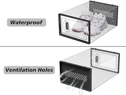SIMPDIY Clear Shoe Storage Boxes, Stackable Shoe Organizer for Closet - Image 5